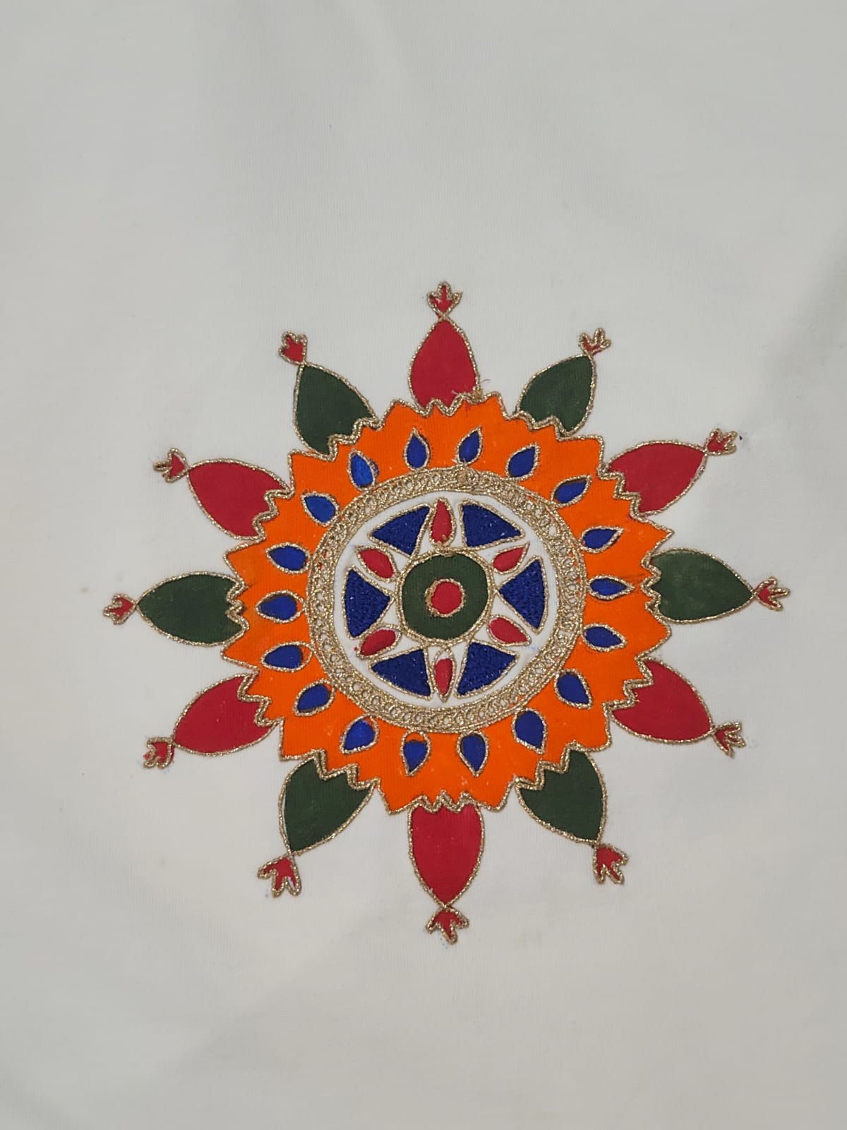 Close-up of the Lotus Mandala artwork