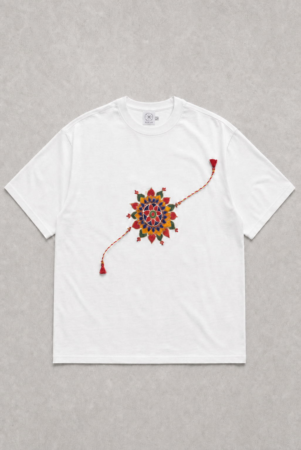 Bandhan Mandala Rakhi — flat lay