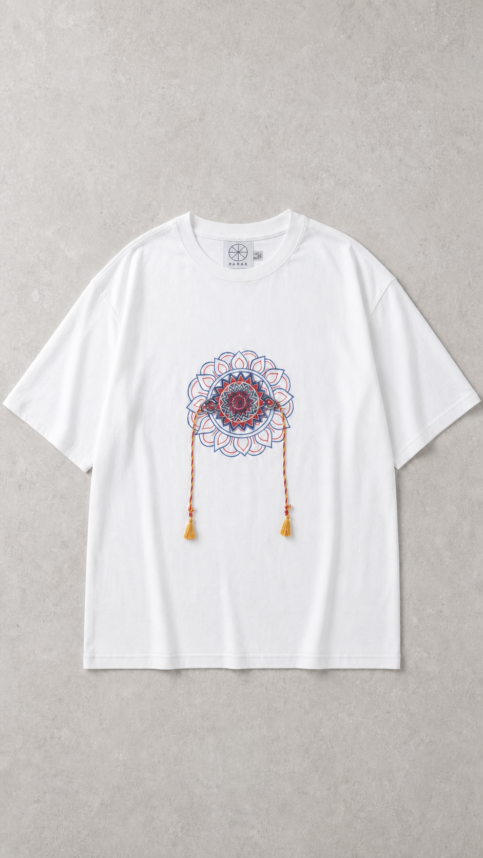 Mandala Ties Rakhi — flat lay