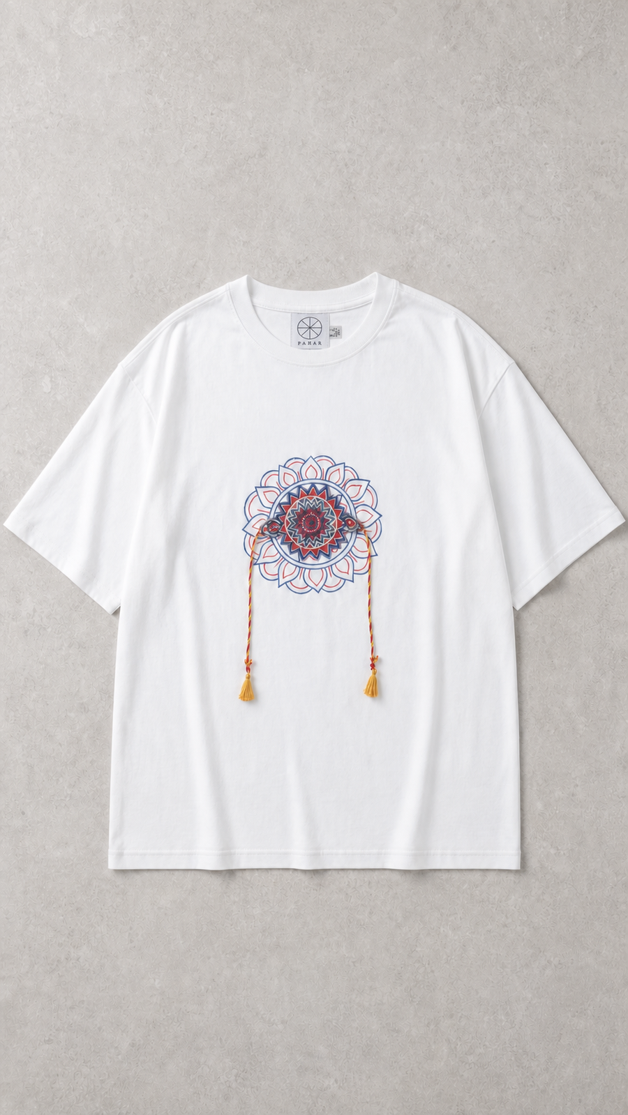 Mandala Ties Rakhi — flat lay